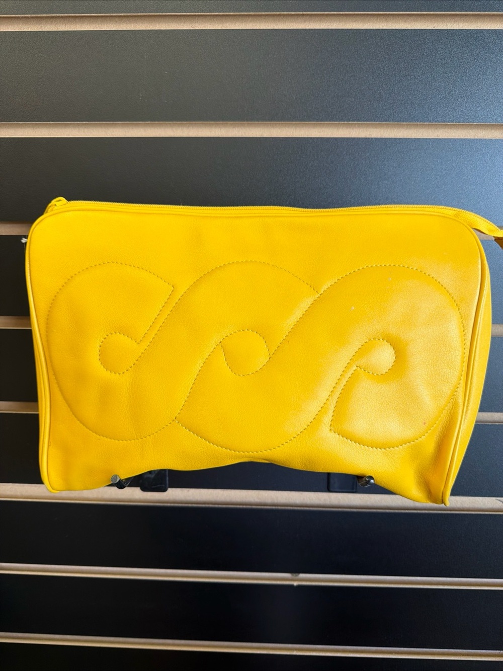 Vintage Sasson Yellow Quilted Wave Archival Factory Clutch
